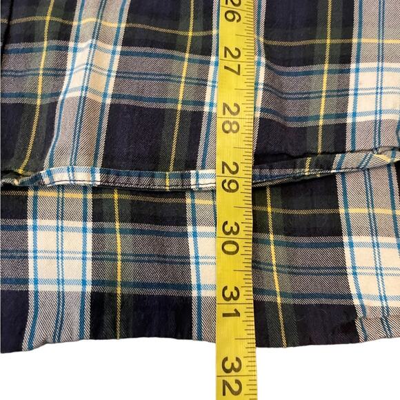 Bob tTimberlake Mens XL Blue Plaid Polo Flannel Button Down Shirt - Picture 9 of 12